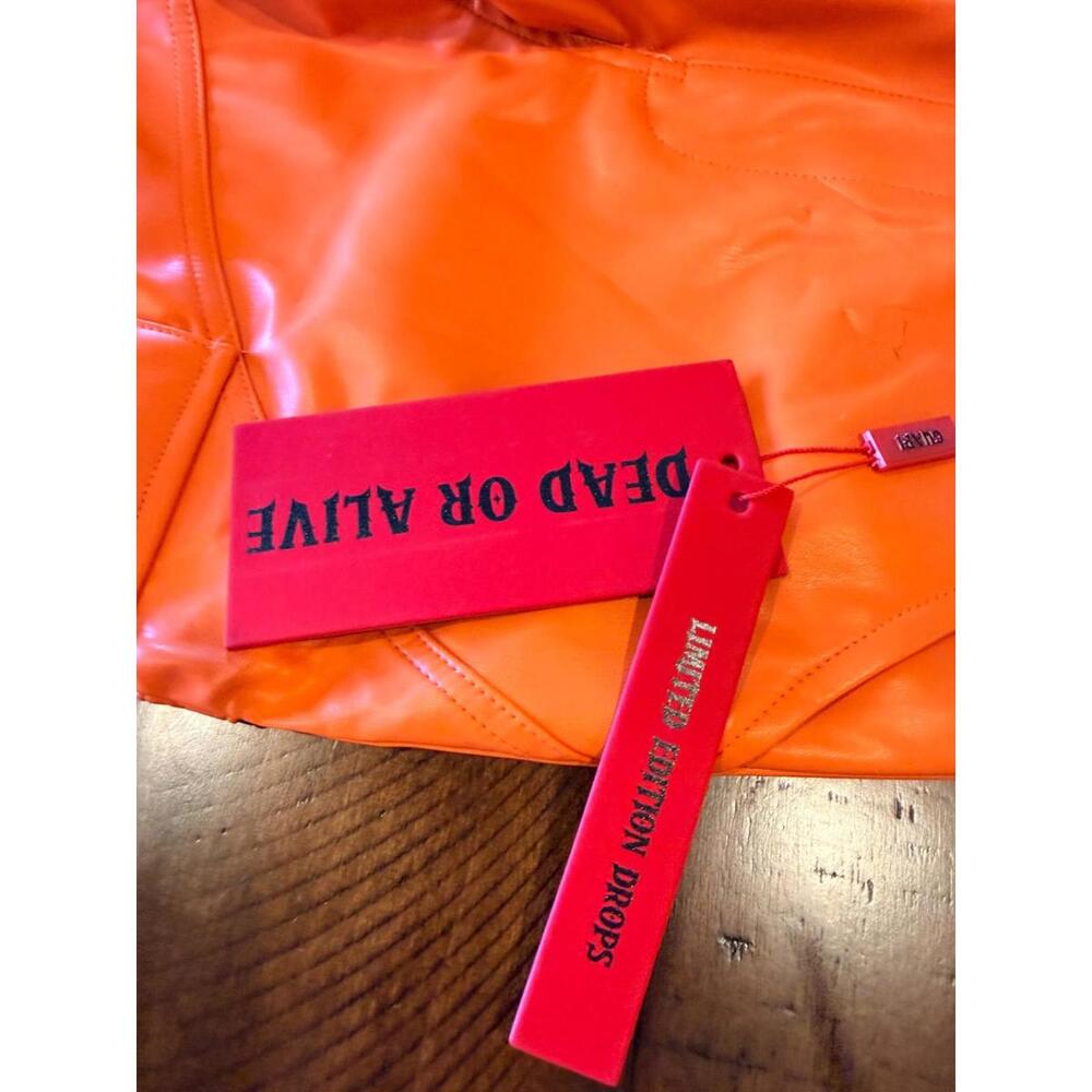 Guapi Pants Mens Orange Dead or Alive Limited Edition Spider Zipper Buckle 30 - Picture 7 of 15
